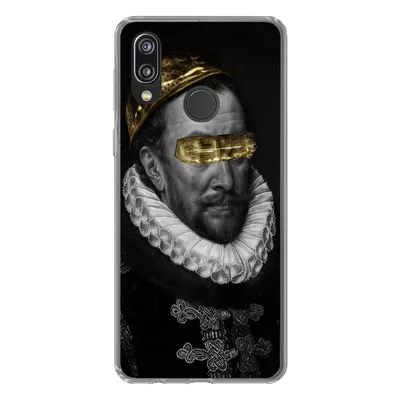 Produktbild von MuchoWow® Handyhülle Schutzhülle Hülle für Huawei P20 Lite (2020) Malerei - Schwarz und Gold - Alte Meister Silikon Softcase Handy Hülle - Kartenhalter