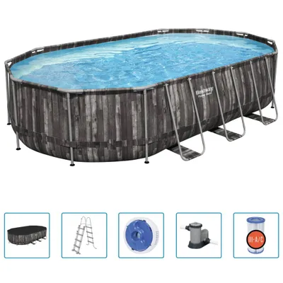 Image de Bestway Power Steel Pool-Set Oval 488x305x107 cm
