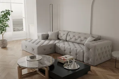 Produktbild von Kaiser Möbel Ecksofa Wohnzimmer CLOUD stilvol viele farben Eckcouch Perle Links
