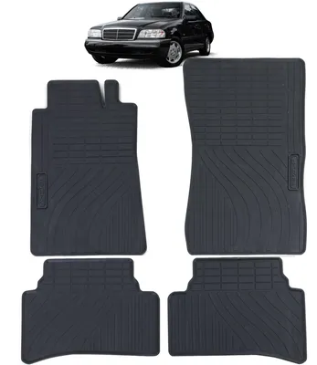 Produktbild von Premium Gummi Fußmatten VORN + HINTEN für Mercedes C-Klasse W202 S202 1993-2001