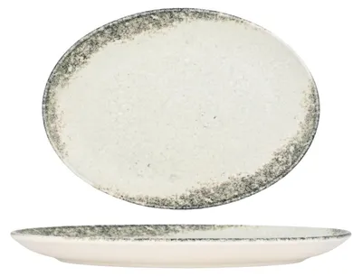 Image de Plat de service Kütahya Porselen - Rustiground - Porcelaine - 27 x 16 cm
