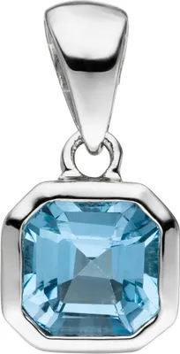 Produktbild von Anhänger mit Blautopas Solitär blau hellblau 925 Silber Sterlingsilber Damen