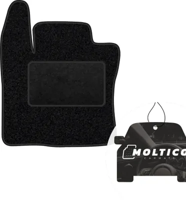 Produktbild von moto-MOLTICO Fahrer Fußmatte Auto Velours Fahrerseite Autoteppiche Schwarz Fahrermatte 1-teilig passend für Toyota Verso 2009-2018