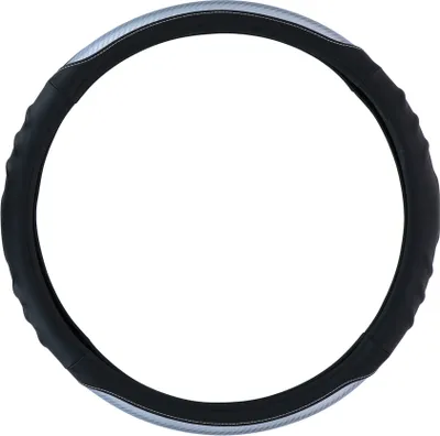 Obrázek produktu pro Potah volantu nákladního automobilu All Ride s průměrem 44-46 cm - gumový - protiskluzová textura - snadná instalace - černý/šedý