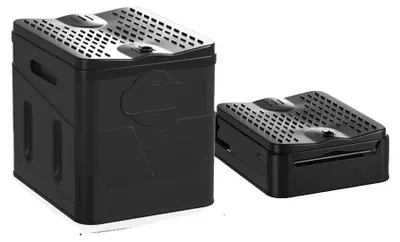 Obrázek produktu pro Přenosné skládací toalety, kompaktní design, vysoká nosnost, černá barva