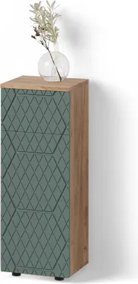 Immagine prodotto di Mobile midi Livinity Ronco Quercia verde/oro 30 x 81 cm con 1 cassetto, 2 scomparti, bagno, Model 52902