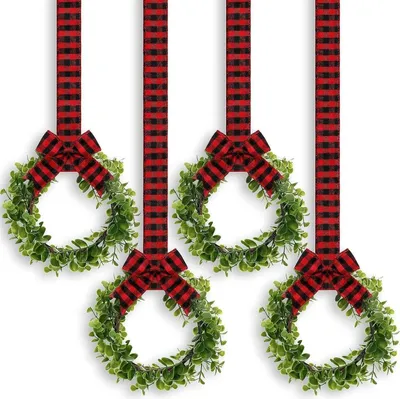 Produktbild von Künstlicher Weihnachtskranz Set Küchen Deko 22cm