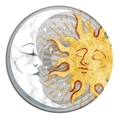 Produktbild von PopSockets Sun and Moon, Griffigkeit, Gold, Silber, Transparent, Metall, Universal, 1 Stück(e), 38,8 mm