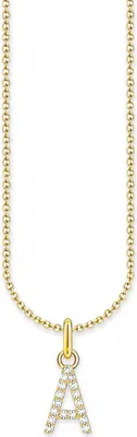 Produktbild von Thomas Sabo KE2240-414-14-L45V Damen-Kette mit Buchstaben-Anhänger A vergoldet