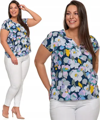 Imagen del producto de Moraj - Blusa de la talla M - Blusa de mujer de colores - Blusa de manga corta para mujer - Blusa con estampado floral y cuello en V