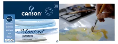 Produktbild von CANSON Aquarellblock Montval, run dum geleimt, 190 x 240 mm (5017520)