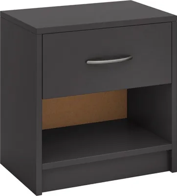 Obrázek produktu pro Noční stolek se zásuvkou Malý odkládací stolek s otevřenou přihrádkou 38,5 x 28 x 40,5 cm Šedá
