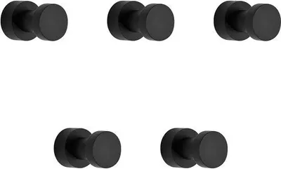 Produktbild von Famanu Handtuchhaken 5 Stück Metall Selbstklebend und zur Wandmontage für Bad und Küche