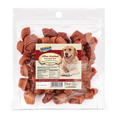 Obrázek produktu pro Hilton Masové proužky vázané v kachních kostech 0,5 kg - Sušená kachní tyčinka na svačinu