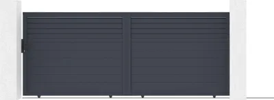 Produktbild von Schiebetor aus aluminium 4m CARPATIA H.160cm grau