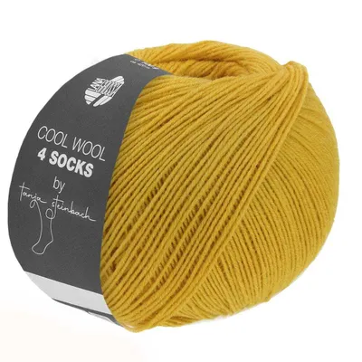 Produktbild von Lana Grossa - Cool Wool 4 Socks Uni 7713 goldgelb