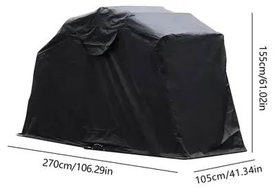 Produktbild von Motorradgarage - Faltgarage - Oxford-Gewebe - Strapazierfähiger Schutz - Schwarz