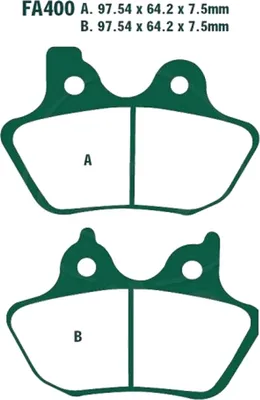 Immagine prodotto di Pastiglie freno posteriori per Harley Davidson FXDBI 1450 EFI Dyna Street Bob, anno di produzione 2006 - Pastiglie EBC - Nuove