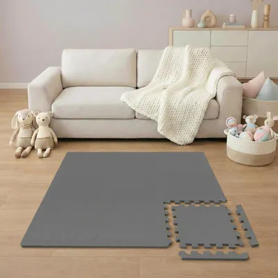 Produktbild von 9 Teile Spielmatte Baby Puzzlematte 30x30 Krabbelmatte Bodenmatte Kinderzimmer