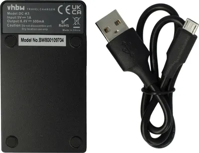 Produktbild von vhbw USB-C Ladegerät kompatibel mit Samsung VP-MX10AU, VP-MX10AH Kamera - Ladeschale + USB-C Kabel Ladeanzeige