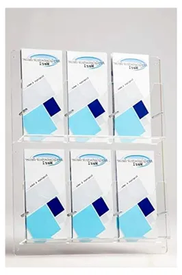 Produktbild von 6-Fach Flyerhalter Prospektwandhalter DIN LANG,DIN A6,1/3A4 Flyer