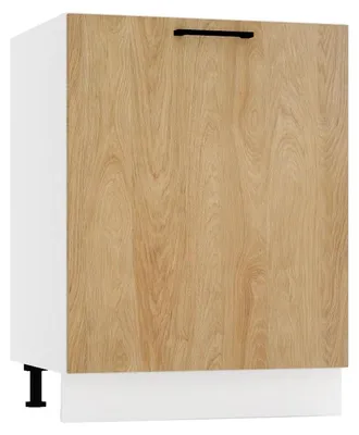 Produktbild von Küchenunterschrank 60 cm - Hicora-Eiche - Universelle Frontmontage - ohne Arbeitsplatte - Unterschrank für die Spüle