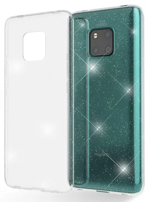 Obrázok produktu pre NALIA Glitter Case kompatibilný s Huawei Mate20 Pro, trblietavé puzdro na mobilný telefón Transparent