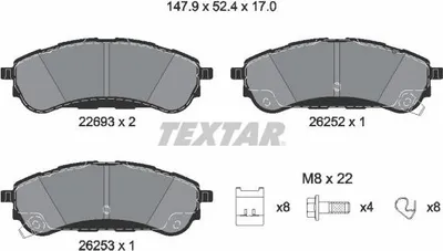 Produktbild von TEXTAR Bremsbeläge Satz Hinten für FORD RANGER (TKE) 2269301