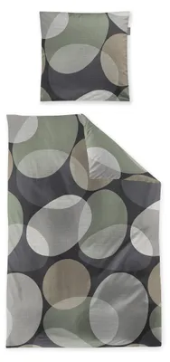 Produktbild von Irisette Bettwäsche grau-grün-beige 1x 135x200 cm + 1x 80x80 cm
