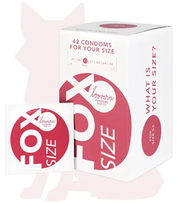 Immagine prodotto di Preservativi Loovara Fox 53 mm, confezione da 42 pezzi