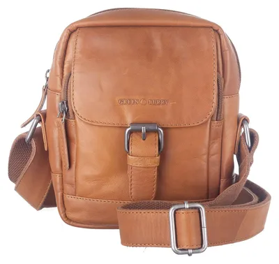 Produktbild von GREENBURRY Leder Umhängetasche Fiorentina Travel Crossbody Bag Tan braun
