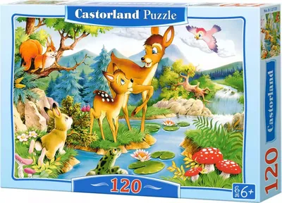 Image de Castorland Petits cerfs Puzzle 120 Teile B-12725-1