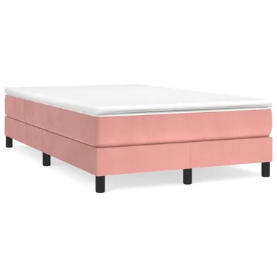 Produktbild von vidaXL Boxspringbett mit Matratze Rosa 120x200 cm Samt