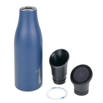 Produktbild von TROIKA Thermoflasche "STAND BY ME", 550 ml, Tägliche Nutzung, Fitness, Wandern, Blau, Kunststoff, Edelstahl, 24 h, 12 h