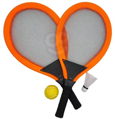 Immagine prodotto di WOOPIE Racchette da tennis e badminton di grandi dimensioni per bambini, set completo con palla e volano
