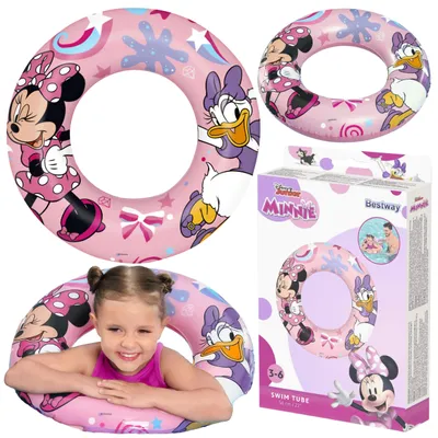 Produktbild von DISNEY Minnie Mouse aufblasbarer Schwimmring für Kinder, aufblasbarer Schwimmring für den Pool, 56 cm