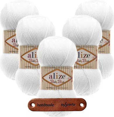 Produktbild von 5 x ALIZE Baby Best 55 White mit Label