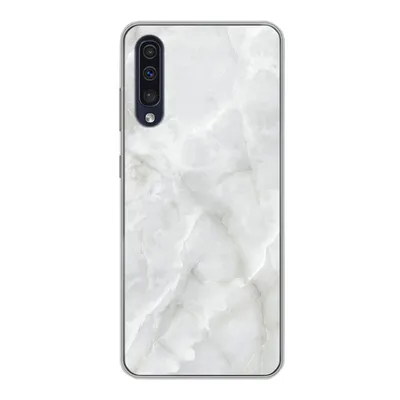 Produktbild von MuchoWow® Handyhülle Schutzhülle Hülle für Samsung Galaxy A30s Marmor - Weiß - Muster - Stein - Marmoroptik Silikon Softcase Handy Hülle - Karteninhaber