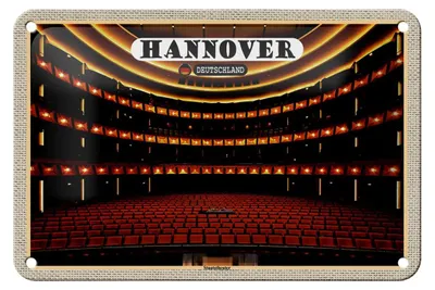 Produktbild von Blechschild Städte Hannover Staatstheater 18x12cm Geschenk Dekoration