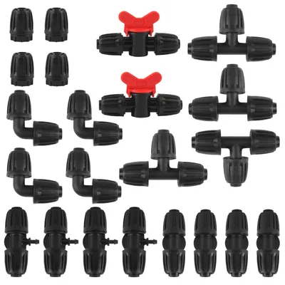 Bewässerungsanschluss-Set, 22-teilig, für 1/2-1/4 Zoll Schläuche