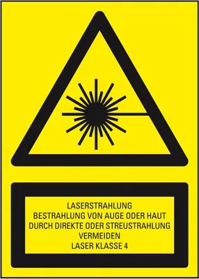 Produktbild von Dreifke® Aufkleber I Warn-Kombischild Laserstrahlung Laser Klasse 4, Folie, s...
