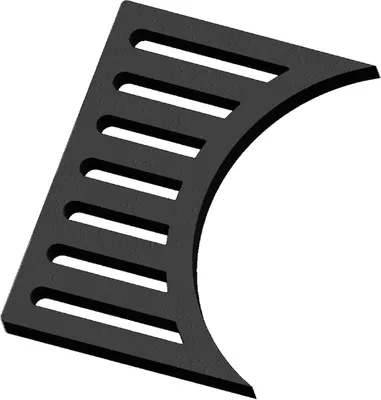 Produktbild von Eckiger Kaminrost/Ascherost 203 x 150 x 15 mm für Leda Kaminöfen - Ascherost aus massivem Stahl - Feuerrost hitzebeständig