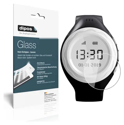 Produktbild von 2x Schutzfolie für Pingonaut Kidswatch 2019 - Anti-Shock 9H Folie dipos Glass Kunststoffglas