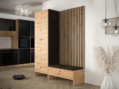 Obrázek produktu pro Stěna do chodby ZAMORA 3 - dub artisan / hnědá