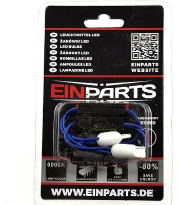 Zdjęcie produktu dla Einparts Rezystory Do Żarówek Led W5W Warning Canceller Canbus 3,6W 2