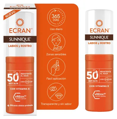Productafbeelding van Sunnique Lippen- en gezichtsstift met zonnefactor 50+, 8 ml