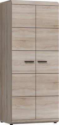 Masseno Drehtürenschrank LEGAME 80 cm Kleiderschrank Schlafzimmer Schrank 2-türig Sonoma Eiche