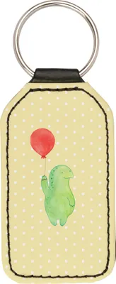 Produktbild von Mr. & Mrs. Panda schlüssel anhänger Schildkröte Luftballon - Gelb Pastell - Geschenk, Schlüsselanhänger Mit Spruch, Ballon, für, Jahrmarkt, Taschenanhänger, Schildkröten