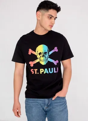 Produktbild von FC St. Pauli - T-Shirt Totenkopf - Regenbogen
