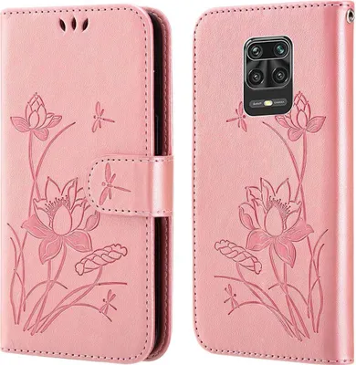 Produktbild von König Design Hülle kompatibel mit Xiaomi Redmi Note 10 Pro Kunstleder Handyhülle - Handy Case Rosa